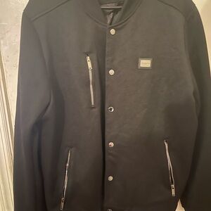 Karl Lagerfeld Black Bomber Jacket
